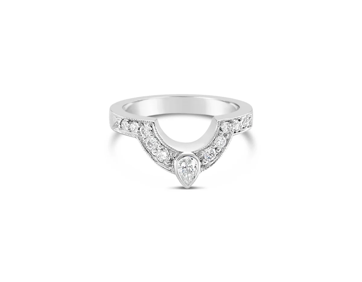 Diamond Set Fitted Wedding Band